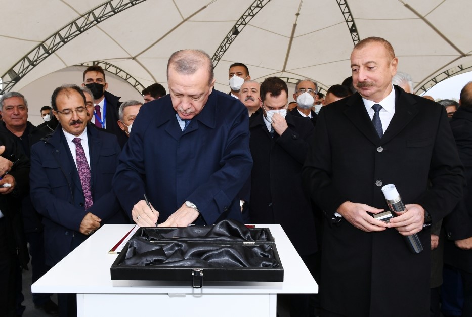 Azərbaycan və Türkiyə prezidentləri Horadiz-Cəbrayıl-Zəngilan-Ağbənd avtomobil yolunun (Zəngəzur dəhlizi) təməlini qoyublar